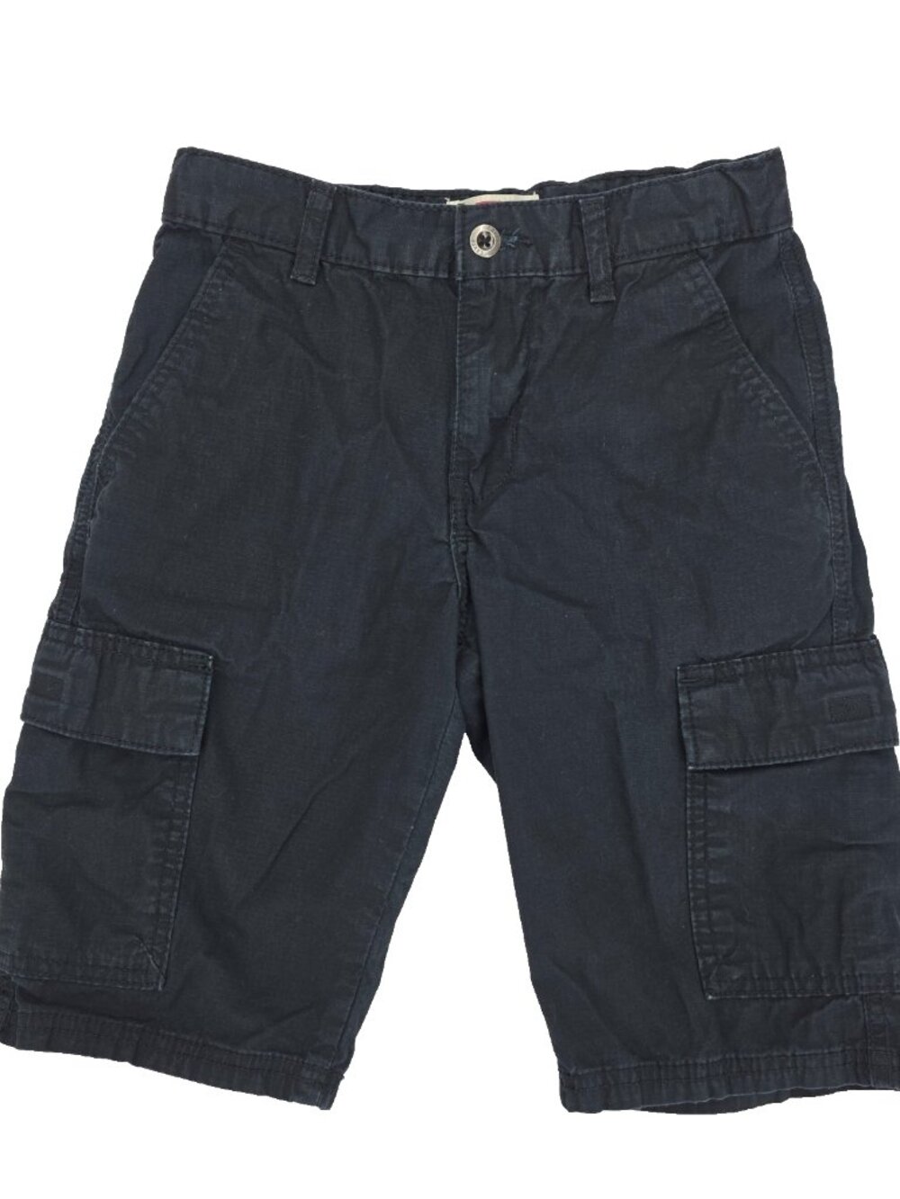 Levis Cargo Shorts Boys Youth 10 Regular W25 Black Adjustable Waist Cotton